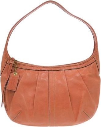 Coach Pre-owned Leren Schoudertas - Dames - Vintage Schoudertas - Oranje - ONE Size - Leer - Vintage