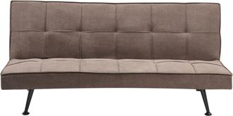 Beliani Sof&aacute; cama 3 plazas Tela Marr&oacute;n