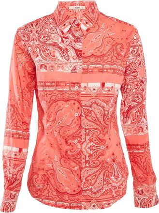 Etro Button-up blouse met paisley-print - Roze