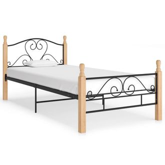 Berkfield Home Bed Frame Black Metal 90x200 cm