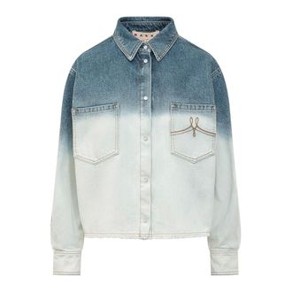 Marni Denim Shirts, female, Blue, Size: M Camicia