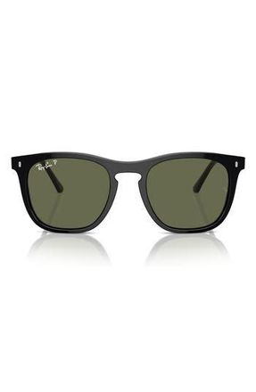 Ray-Ban 53mm Polarized Square Sunglasses in Black at Nordstrom Rack