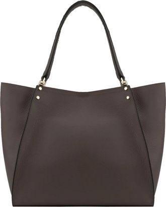 Pourchet Tassen, Dames, Bruin, ONE Size, Leer, Hebdo Tote Bag