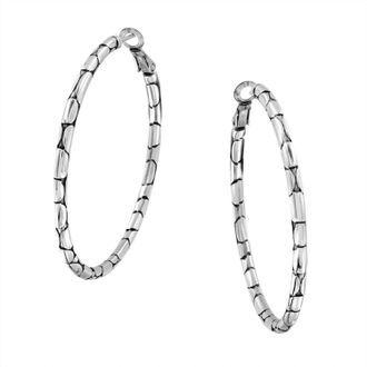 Brighton Pebble Large Hoop Earrings In Silver