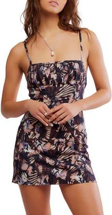 Free People Kerri Stretch Cotton Minidress in Midnight Combo at Nordstrom Rack, Size X-Large