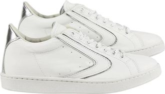 Valsport Zachte wit gelamineerde zilveren toernooischoenen - Dames - Sneakers - Wit - 37 EU - Schoenen