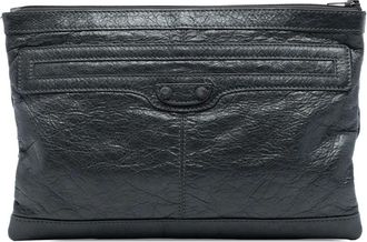 Balenciaga Clutch Motocross Classic Clip in pelle di agnello 2005 - Nero