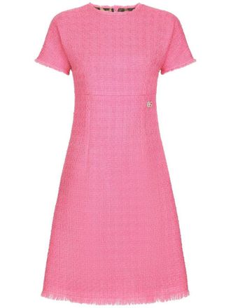 Dolce & Gabbana Rachel Tweed Dress With Dg Logo