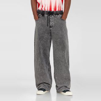 Diesel Sweatpants with denim effect - Pants - Man - Grey