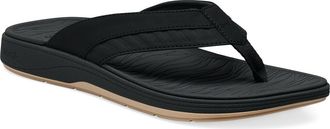 Sanuk Surf Seeker Water Friendly Flip Flop in Black at Nordstrom, Size 11
