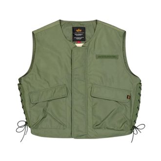 Alpha Industries Vest M-1952A - Dames - Bodywarmers - Groen - M - Polyester - Jassen