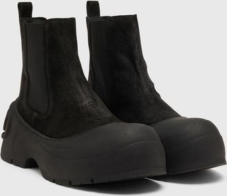 Diesel D-Donald-Chelsea boots in waxed suede and rubber - Boots - Man - Black