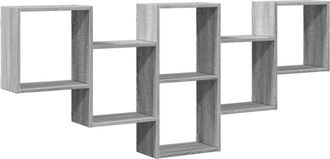 vidaXL Vidaxl - Estantería de pared madera ingeniería gris Sonoma 159x18x66 cm