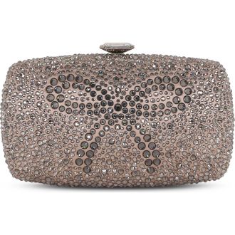 Badgley Mischka Sheena Crystal Box Clutch in Smoke Diamond at Nordstrom, Size Small