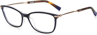 Missoni Glasses, female, Blue, Size: ONE SIZE Blue Acetate Frame Glasses for Women