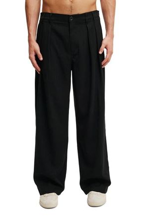 Cotton On Mens Super Baggy Pleated Pant in Black at Nordstrom, Size 36