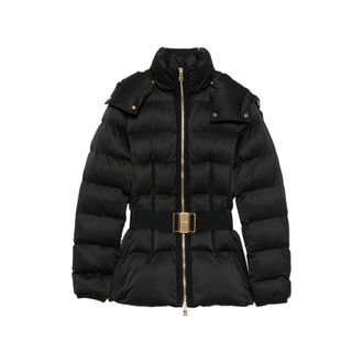 Elisabetta Franchi Belted Hooded Puffer Jacket