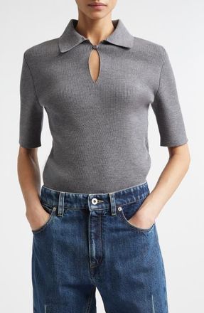 Jil Sander Virgin Wool Polo in London Fog at Nordstrom, Size 2 Us