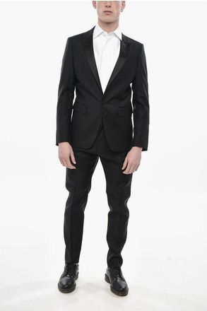 Dsquared2 Virgin Wool and Silk Tuxedo Suit BERLIN with Peak Lapels size 54