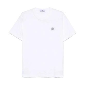 Stone Island Wit T-shirt - Heren - T-shirts - Wit - S - Katoen - Tops