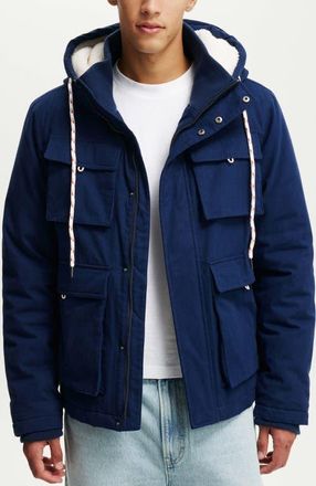 Cotton On Mens Heavy Weight Utility Parka in Navy at Nordstrom, Size X-Large