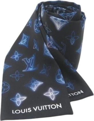 Louis Vuitton Pre-owned Scarves, female, Black, Size: ONE SIZE Pre-owned Vintage Silk Scarf
