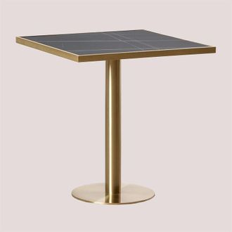 Sklum Sklum - Tavolo Bar Quadrato in Gres (70x70 cm) Manhattan