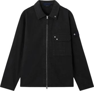 Stone Island Light Bull Denim-TC Overshirt - Heren - Spijkerjassen - Zwart - 2XL - Denim - Jassen