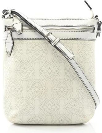 Loewe Pre-owned Canvas Schoudertas - Dames - Vintage Schoudertas - Wit - ONE Size - Vintage