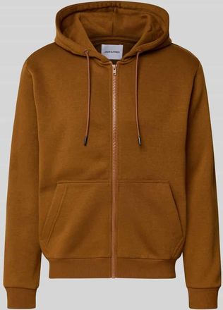 Jack & Jones Jack & Jones Sweatjacke mit Kapuze Modell BRADLEY in Cognac, Größe XXL
