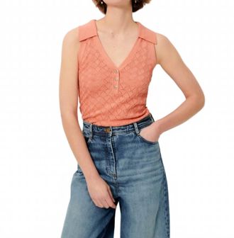 Sessun Baya Sleeveless Knit Tank In Coral