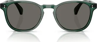 Oliver Peoples Finley Esquire 51mm Square Sunglasses in Translucent Dark Teal at Nordstrom
