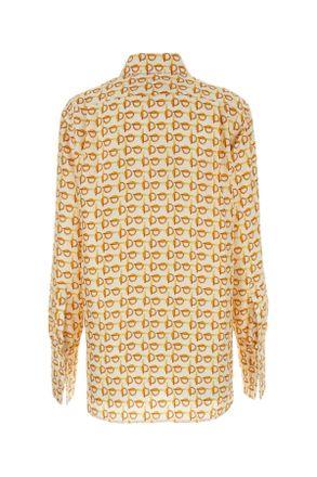 Burberry 8090731 B9555 Goldwhite Exterior: Silk Camicie Shirt