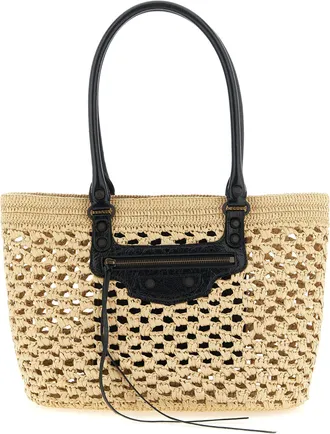Balenciaga Beige Viscose Shoulder Womens Bag