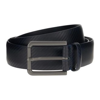Boggi Milano Accessoires, Heren, Blauw, 105 CM, Leer, B Tech Rubberised Printed Leather Belt