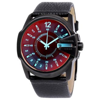 Diesel Timeframe Iridescent Dial Leather Mens Watch DZ1657