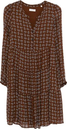 Marc O'Polo Mini-jurk met strikdetail - Bruin