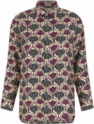 Max Mara Overhemden, Dames, Paars, M, Camicia