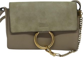 Chloé Faye Grey Leather Shoulder Bag (Pre-Owned)
