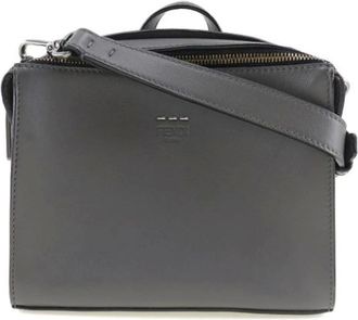 Fendi Pre-owned Cross Body Bags, female, Gray, Size: ONE SIZE Pre-owned Leather fendi-bags