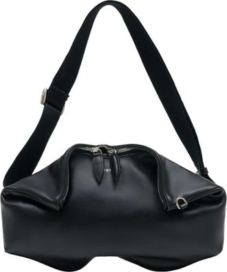 Alexander McQueen Manta Messenger Clutch - Heren - Schoudertassen - Zwart - ONE Size - Leer - Tassen