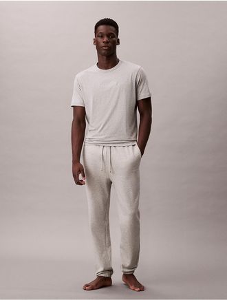 Calvin Klein Mens Cotton Terry Blend Sleep Jogger - Grey - XL