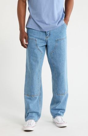 Carhartt Work in Progress Double Knee Work Jeans in Blue (Stone Bleached) at Nordstrom, Size 32 X 32