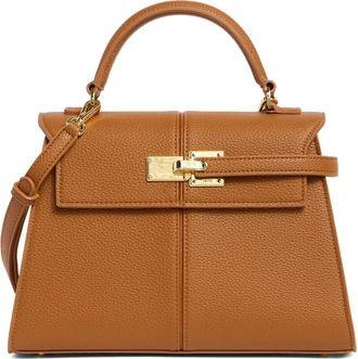JW PEI Large Elise Faux Leather Top Handle Bag in Brown at Nordstrom