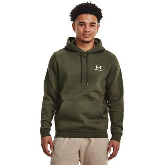 Under Armour Mens Essential Fleece Hoodie - Marine Od Green/White Size 3XL
