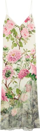 Alice & Olivia Juliette Floral-printed Satin Midi Dress - Pink - 10 (UK14 / L)