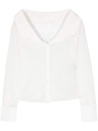 Jacquemus La Chemise Brezza off-shoulder blouse - Wit