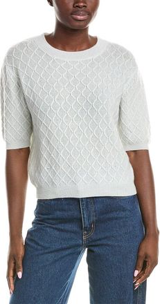 Brodie Cable Pearl Cashmere Sweater