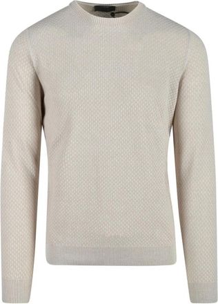 Ferrante Royal Maglia - Heren - Ronde hals truien - Beige - 2XL - Katoen - Truien & Vesten