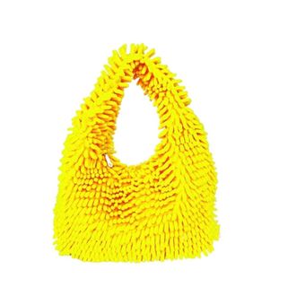 Generic Womens Plush Bags Plush Bag Purse Handbags Vintage Furry Ladies Shoulder Bags Fashion Girls Underarm Casual Tote(Yellow)